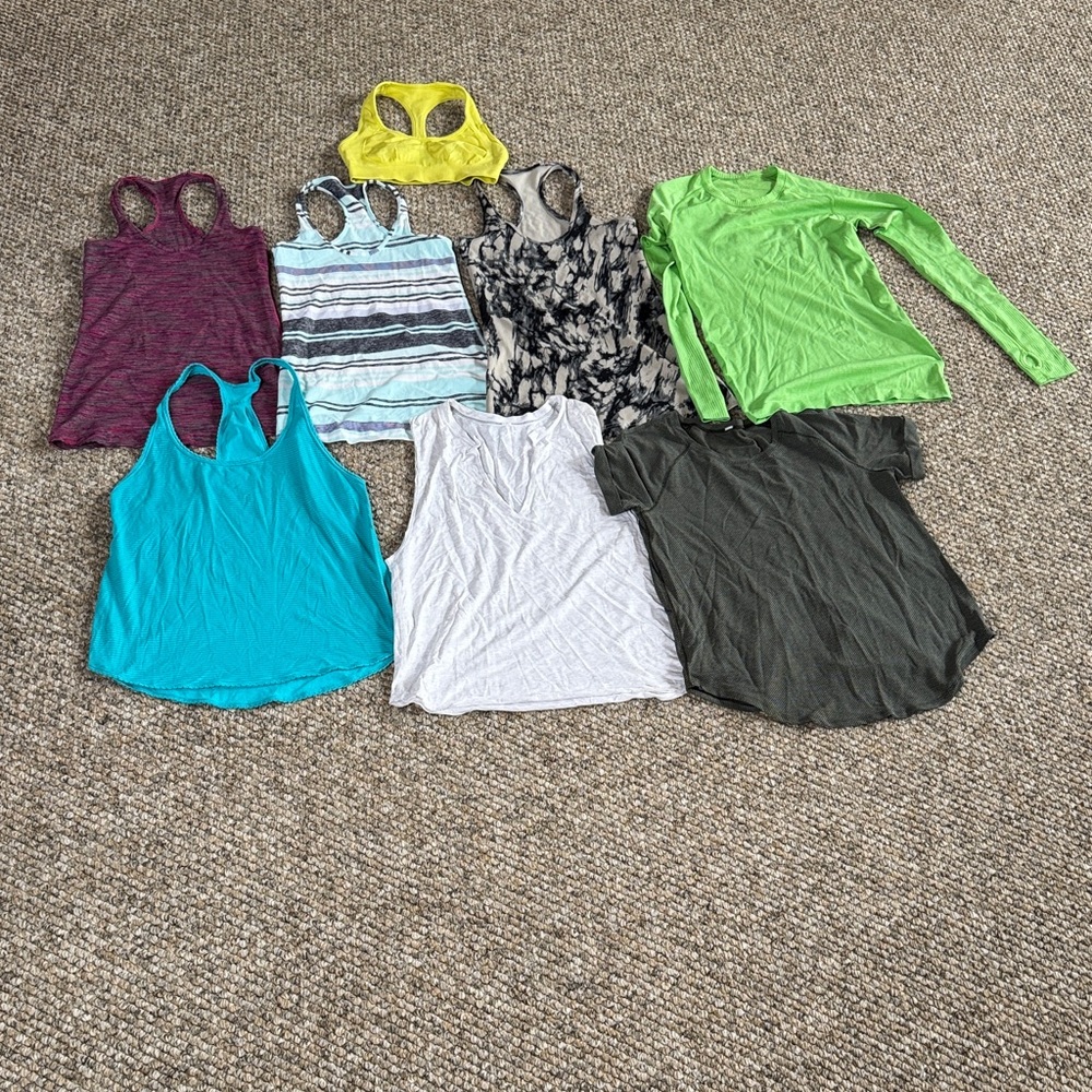 Lululemon Women's Assorted Color Tops Set good condition